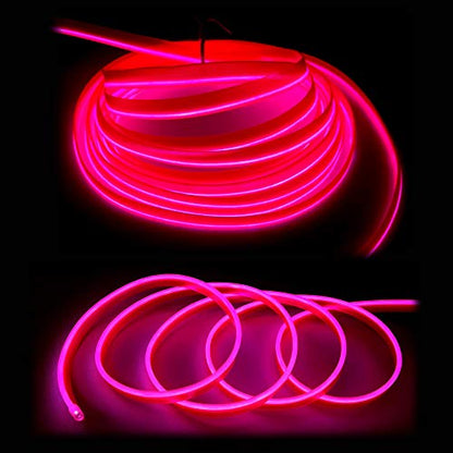 El Wire Pink Interior Car LED Strip Lights