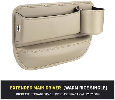 Car Seat Organizer Car Leather Seat Gap Multifunction Crevice Water Cup Holder Storage Box Compatible with Tesla Compatible with Model 3 Compatible with Model Y