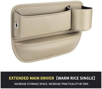 Car Seat Organizer Car Leather Seat Gap Multifunction Crevice Water Cup Holder Storage Box Compatible with Tesla Compatible with Model 3 Compatible with Model Y