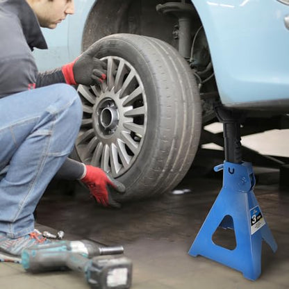 3 Ton (6,000 LBs) Automotive Jack Stands,Heavy Duty Steel Car Lifting Stand for Garages,Repair Shops,Adjustable Height 11.4"-16.8",1 Pair (2 Count)