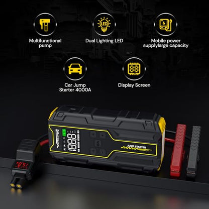 Car Jump Starter with Air Compressor