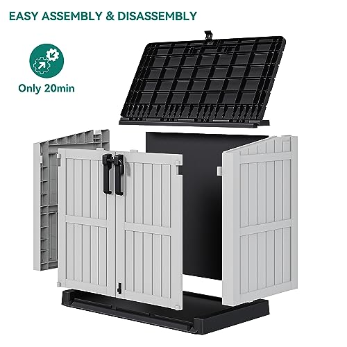 Light Gray Resin Tool Shed