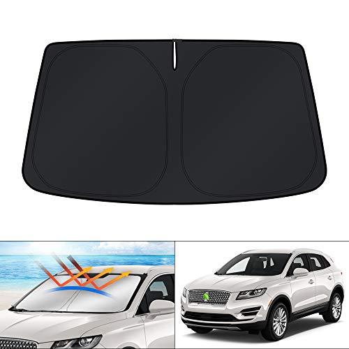 Windshield Sun Shade for Lincoln MKC SUV 2015 2016 2017 2018 2019 Sunshade Accessories Window Sun Protector Foldable Block UV Rays Keep Car Cooler