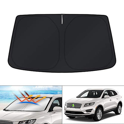 Windshield Sun Shade for Lincoln MKC SUV 2015 2016 2017 2018 2019 Sunshade Accessories Window Sun Protector Foldable Block UV Rays Keep Car Cooler