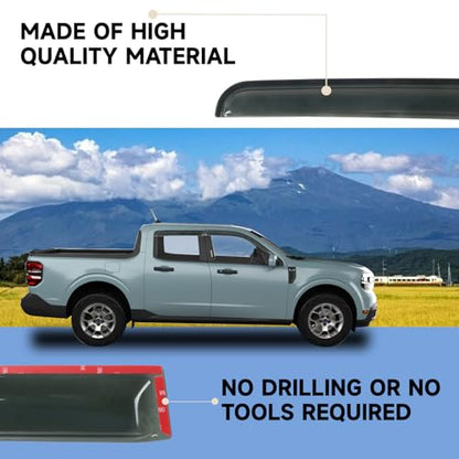4PCS Window Rain Guards Fit for 2022 2023 2024 2025 Ford Maverick XL XLT Lariat