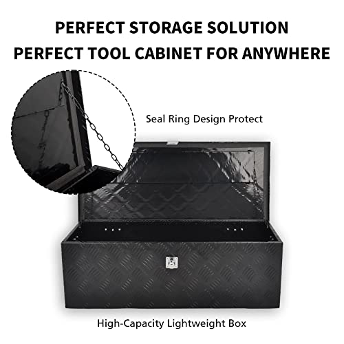 30In Aluminum Tool Box 5 Bar Tread Chest Box Flatbox for Truck Car Outdoor
