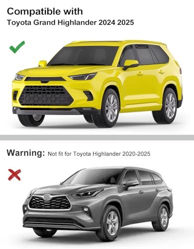 Window Visors Rain Guards for Toyota Grand Highlander 2024 (4 Count)