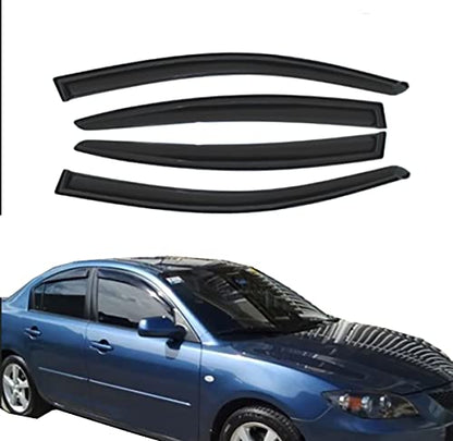 Rain Guards Compatible with Mazda 3 2004 (4 Count)