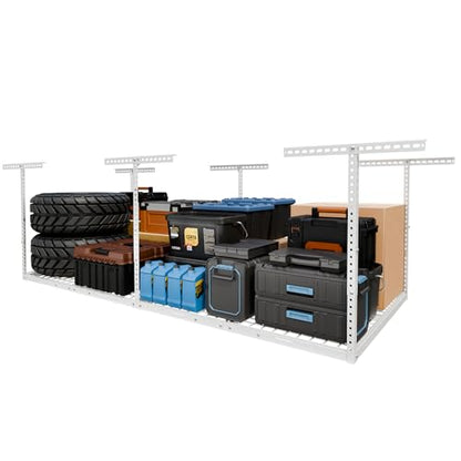 4x8 Overhead Garage Ceiling Storage Rack Organization