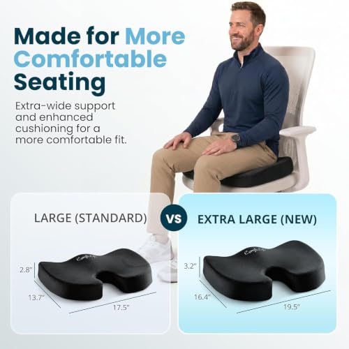 Extra Large Gel & Memory Foam Seat Cushion