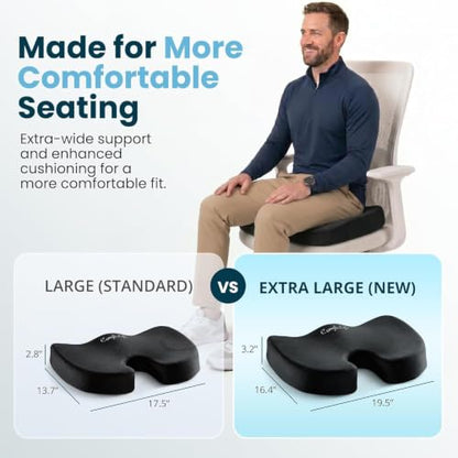 Extra Large Gel & Memory Foam Seat Cushion