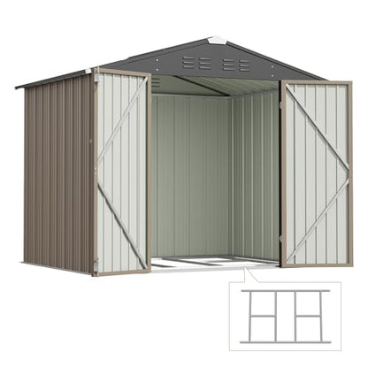 8x6 FT Outdoor Storage Shed with Floor Frame