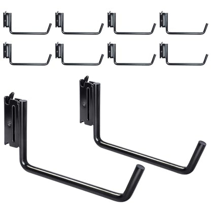 10-Pack 6-Inch Extended Flat J Hooks for E-Track and X-Track (10 Count)