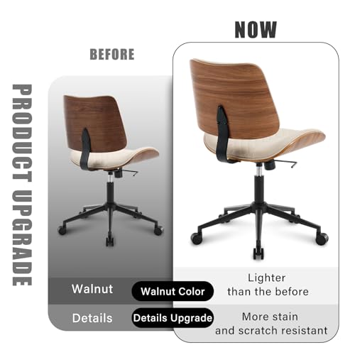 Home Office Chair No Arms with Wheels