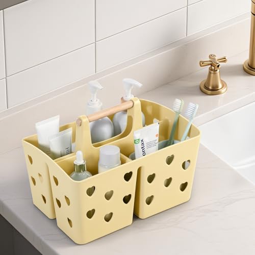 Portable Shower Caddy Plastic Shower Basket Organizer with Handle