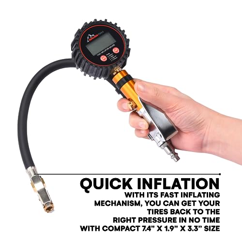 Tire Pressure Gauge with Inflator