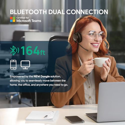 BH70 UC Bluetooth Headset with Mic for Work from Home Flip