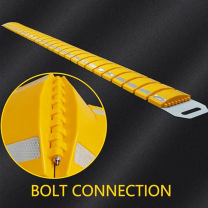 10ft Portable Speed Bump with Slow Down Sign for Road Neighborhood Driveway