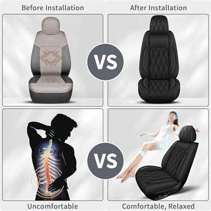 Front Waterproof Leather Seat Covers for Toyota Camry 2002