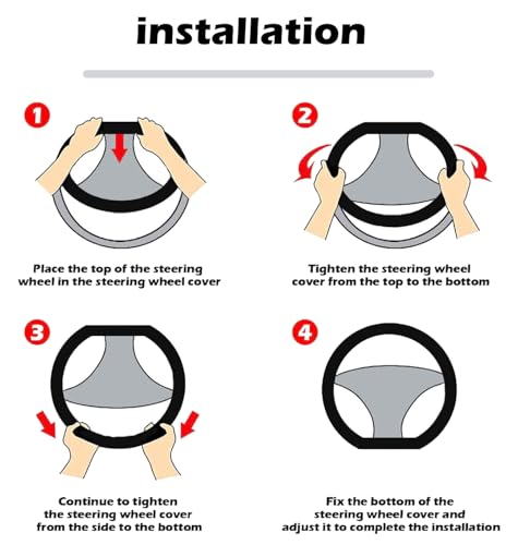 D Shape Car Steering Wheel Cover