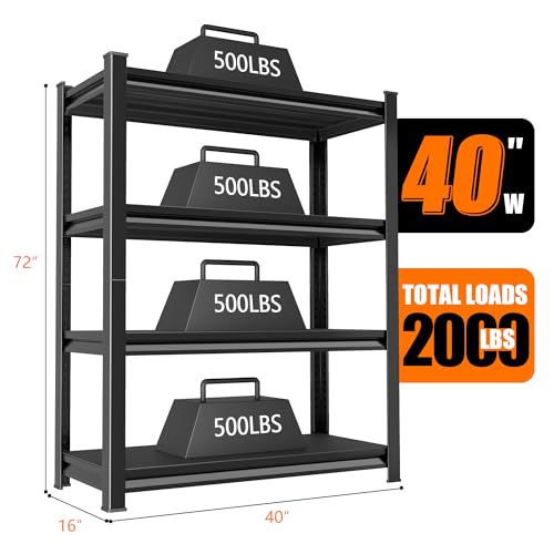 40in Wide Garage Shelving Heavy Duty