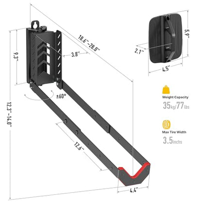No Lift Swivel Bike Wall Mount (4 Count)