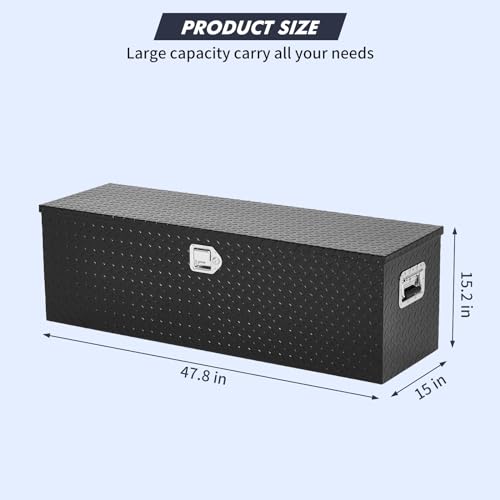 Heavy Duty Aluminum Diamond Plate Truck Toolbox with Sliding Shelf