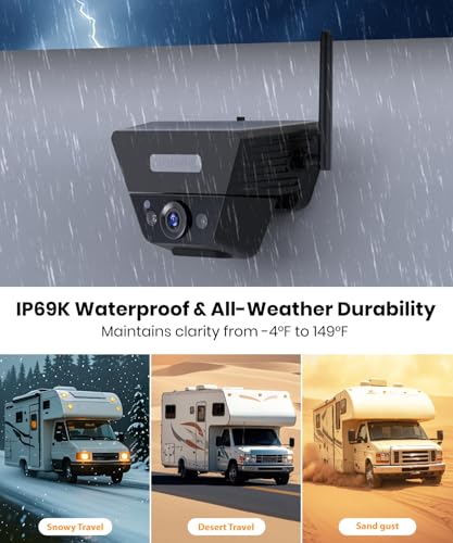 AUTO VOX Wireless Backup Camera Solar Magnetic