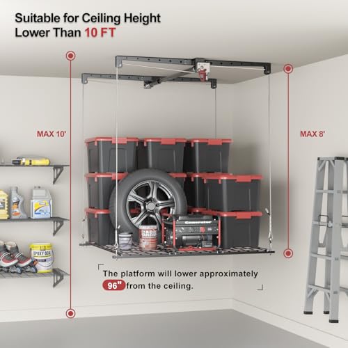 Overhead Garage Storage Rack for 8