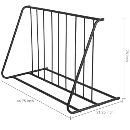 6 Bike Metal Rack Stand Freestanding Garage Bicycle Storage