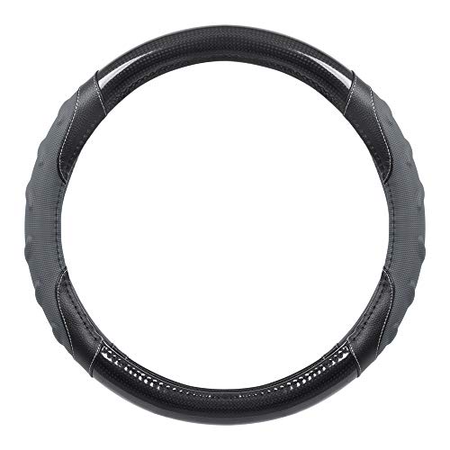 GripPlus Black Carbon Fiber Steering Wheel Cover