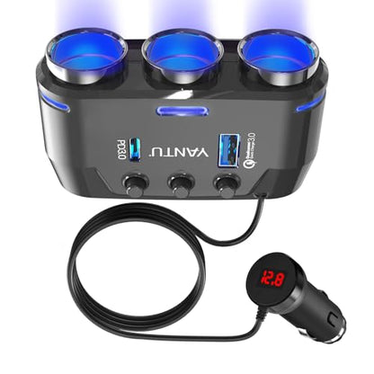 QC3.0&PD Cigarette Lighter Adapter