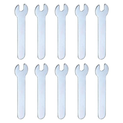 10pcs Small Wrench Open End Wrench 6x66x1.5mm Metric U (10 Count)