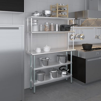 Stainless Steel Work Table with 2 Shelves