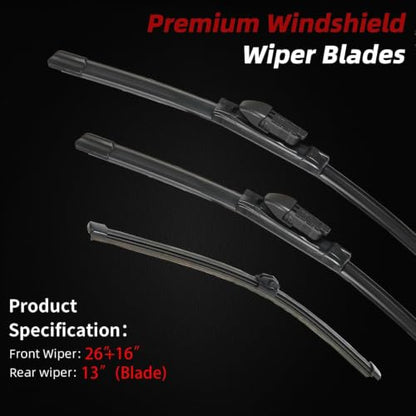 26"+16"+13" Windshield Wiper Blade Replacement for BMW X1 2016 (3 Count)