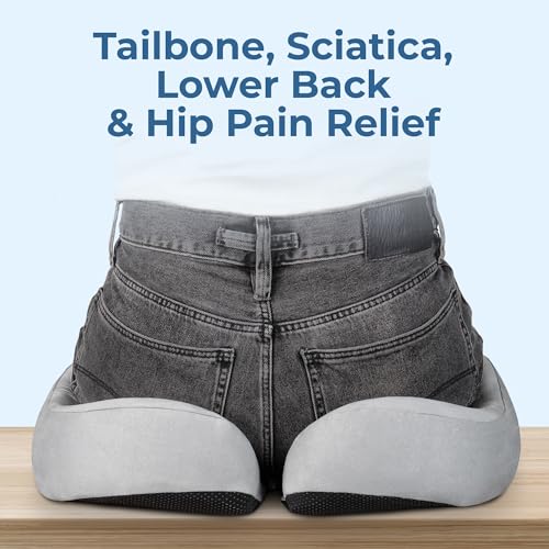 Seat Cushion Memory Foam Chair Cushion for Tailbone Pain Relief
