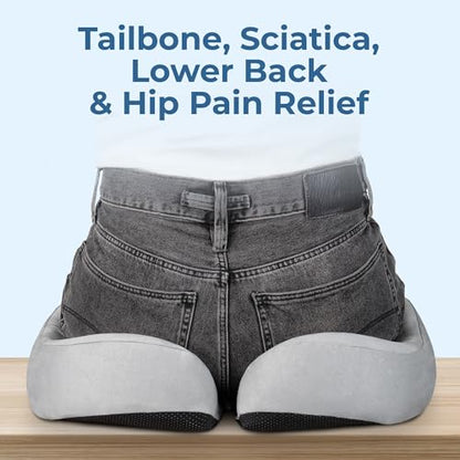 Seat Cushion Memory Foam Chair Cushion for Tailbone Pain Relief