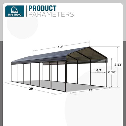 Metal Carport 12x30ft