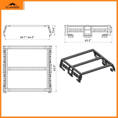 Overland Bed Rack for Full
