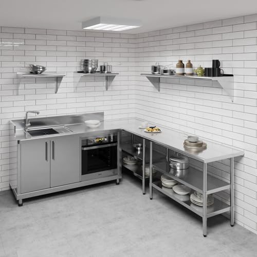 60" Long X 14" Deep Stainless Steel Wall Shelf