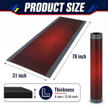 Motorcycle Mat Garage Floor Rug Washable Parking Mats for Garage Floors Non Slip Oil Absorbent Pad Rubber Backing Layer Protects Floor