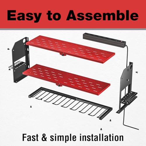 Power Tool Organizer with Charging Station Wall Mount