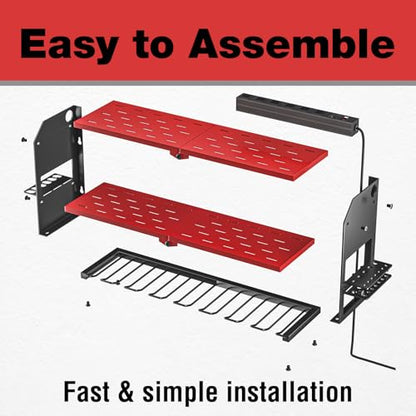 Power Tool Organizer with Charging Station Wall Mount