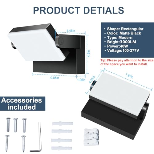 40W 2 Pack LED Outdoor Wall Light