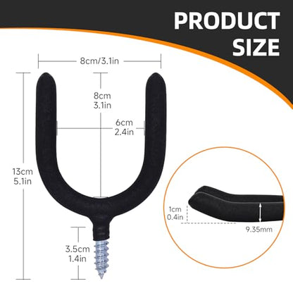 16 Pack Garage Storage System Steel U Hooks with Anti (6 Count)