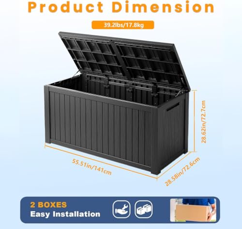 200 Gallon Lockable Resin Deck Box