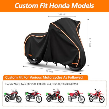 420D & Cotton Lining Waterproof Motorcycle Cover for Honda Africa Twin