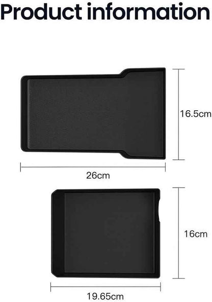 GGCLIMAX Car Organizers And Storage Compatible with Tesla Model 3/Y Highland 2021-2024 Center Console Lower Storage Box TPE Armrest Organizer Mat(For Modle Y)