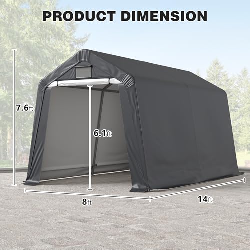 8' x 14' Outdoor Storage Shelter Shed