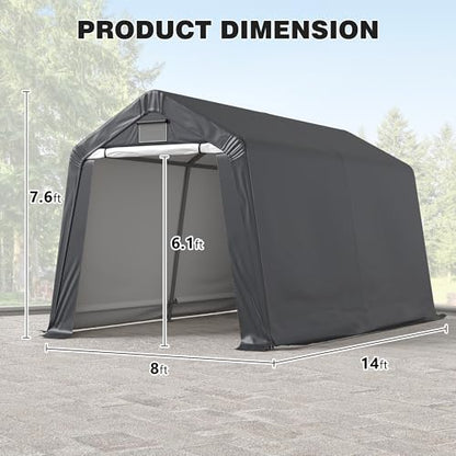 8' x 14' Outdoor Storage Shelter Shed